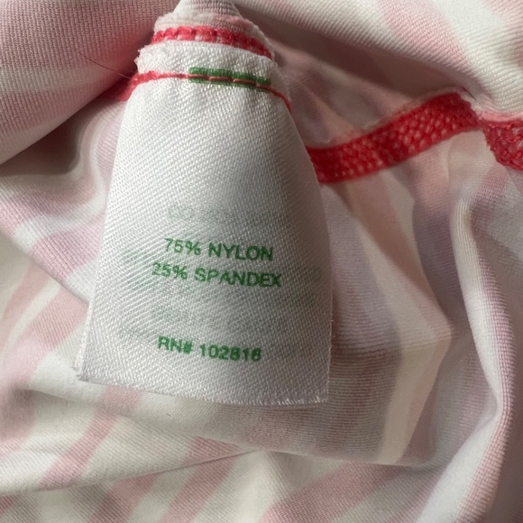 Garnet Hill Kids Girls Swim Rashguard Top, Striped, Size 12 - Picture 4 of 8